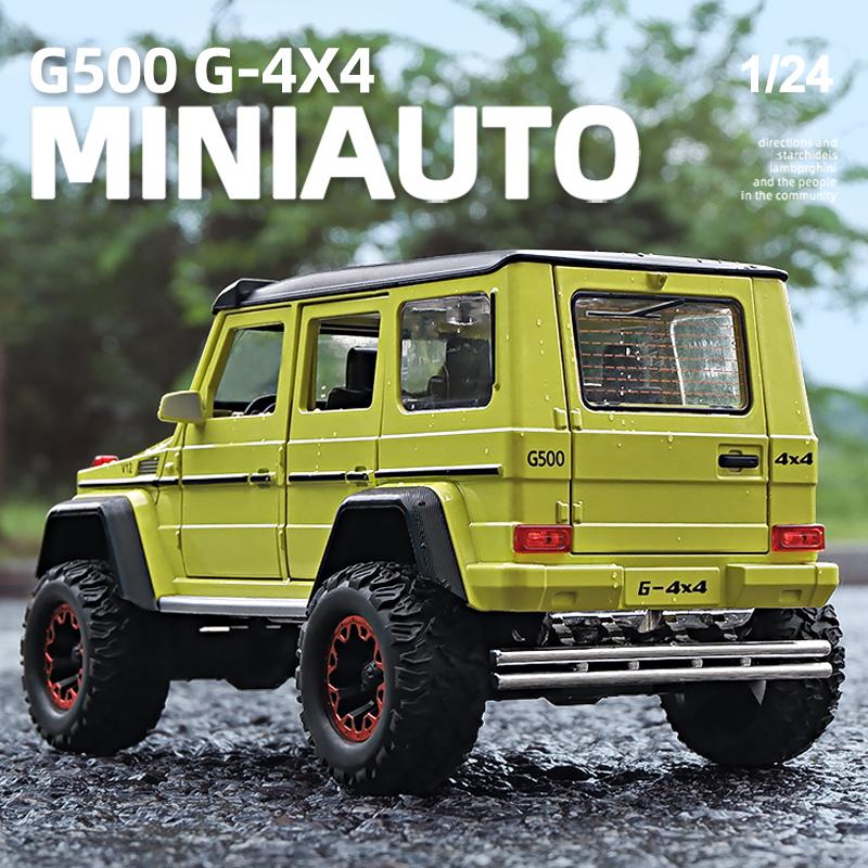 1/24 BENZ G500 4x4 Tyre Alloy Car Model Diecasts Metal Toy Off-road Vehicles Car Model High Simulation Sound and Light Kids Gifts