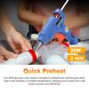 20W Hot Glue Gun Kit with 30pcs Glue Sticks, Fast Heating 3 Mins, Anti Leak Nozzle, Ergonomic Design for Crafts, Home,