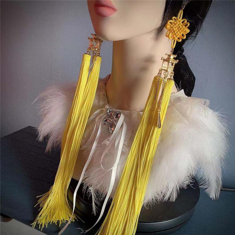 Bohemia Style Earrings Chinese Knot Lantern Pendant Long Tassel Earrings For Women Jewelry Accessories Christmas New Year Gift