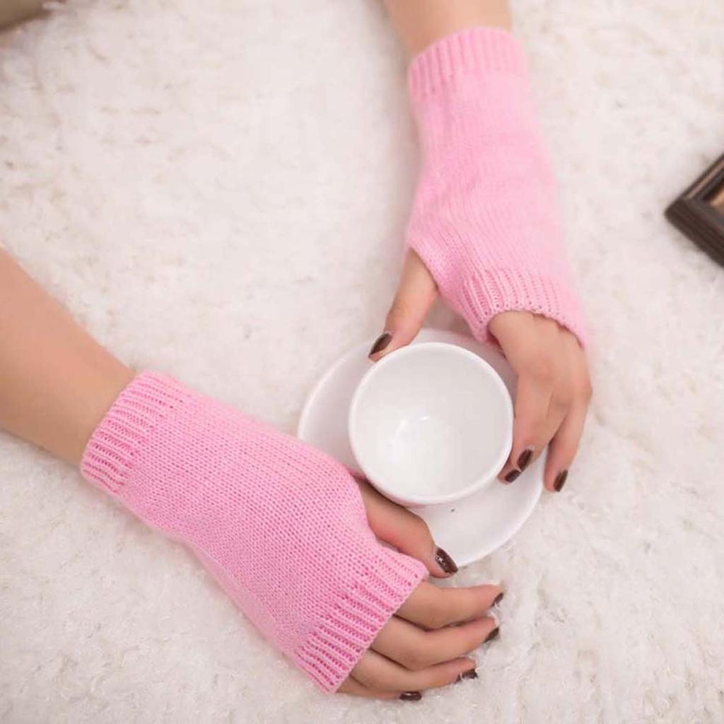2020Fingerless Gloves Mitten Girl Women Soft Arm Warm Knitted Winter Warm Keep Gloves Mittens for Women Cold Weather Women Mittens