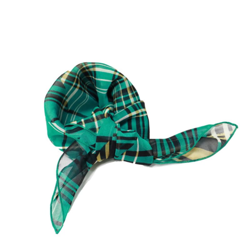 V's atelier check petite scarf_GN