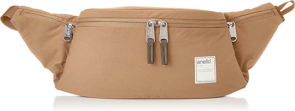 Anello A5 Waist Bag, Water-Repellent, Multi-Storage, CIRCLE, ATS0654Z, Beige