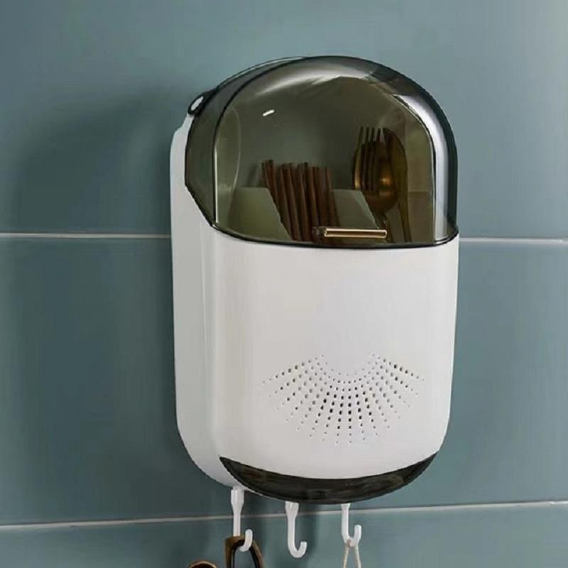 Dish Drainer Holder Wall-mounted Chopsticks Basket Spoon Fork Tableware Storage Box