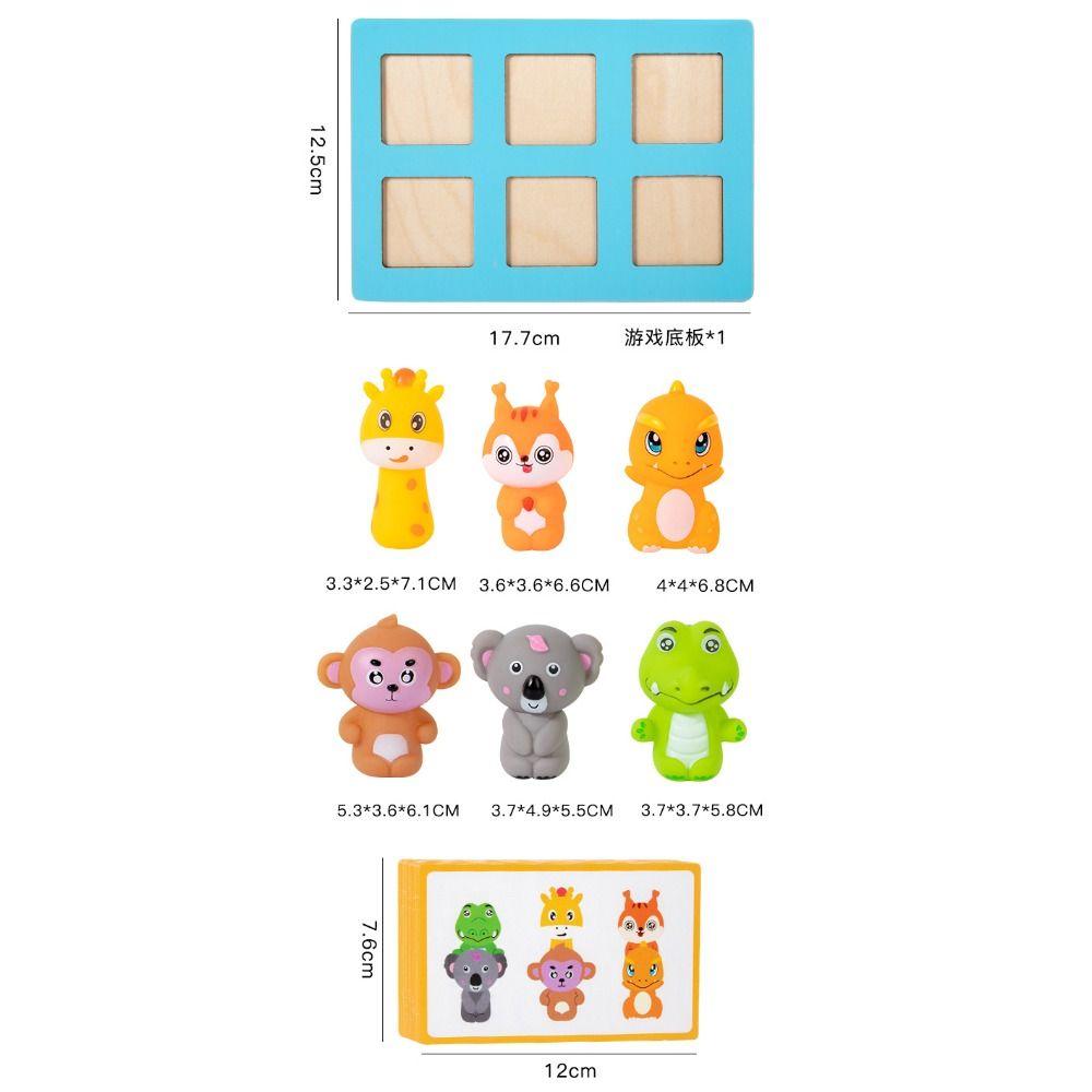 Montessori Spatial Training Board Game Matching Board Animal Matching Game  Preschool Training