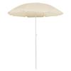 Sun Umbrella with Steel Pole Sand Color 180 Cm