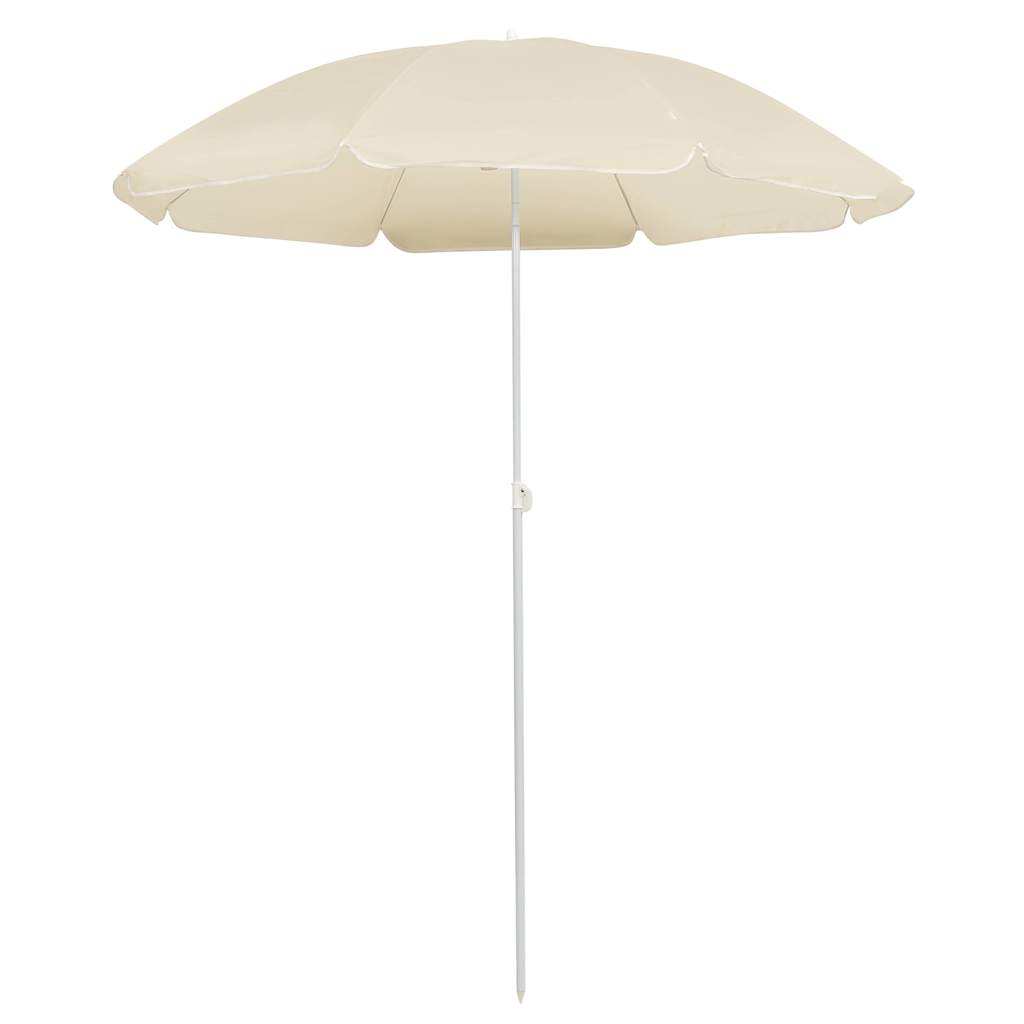 Sun Umbrella with Steel Pole Sand Color 180 Cm