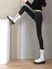 Women's High-Waist Velvet-Lined Slim Fit Cotton Pants for Autumn/Winter - Large Size, Warm and Comfortable.