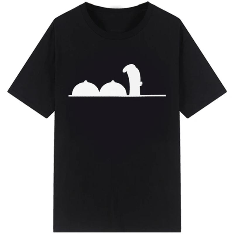 La Linea The Line Osvaldo Cavandoli TV pure cotton T-shirt Street T-shirt Round-neck casual top Camisetas