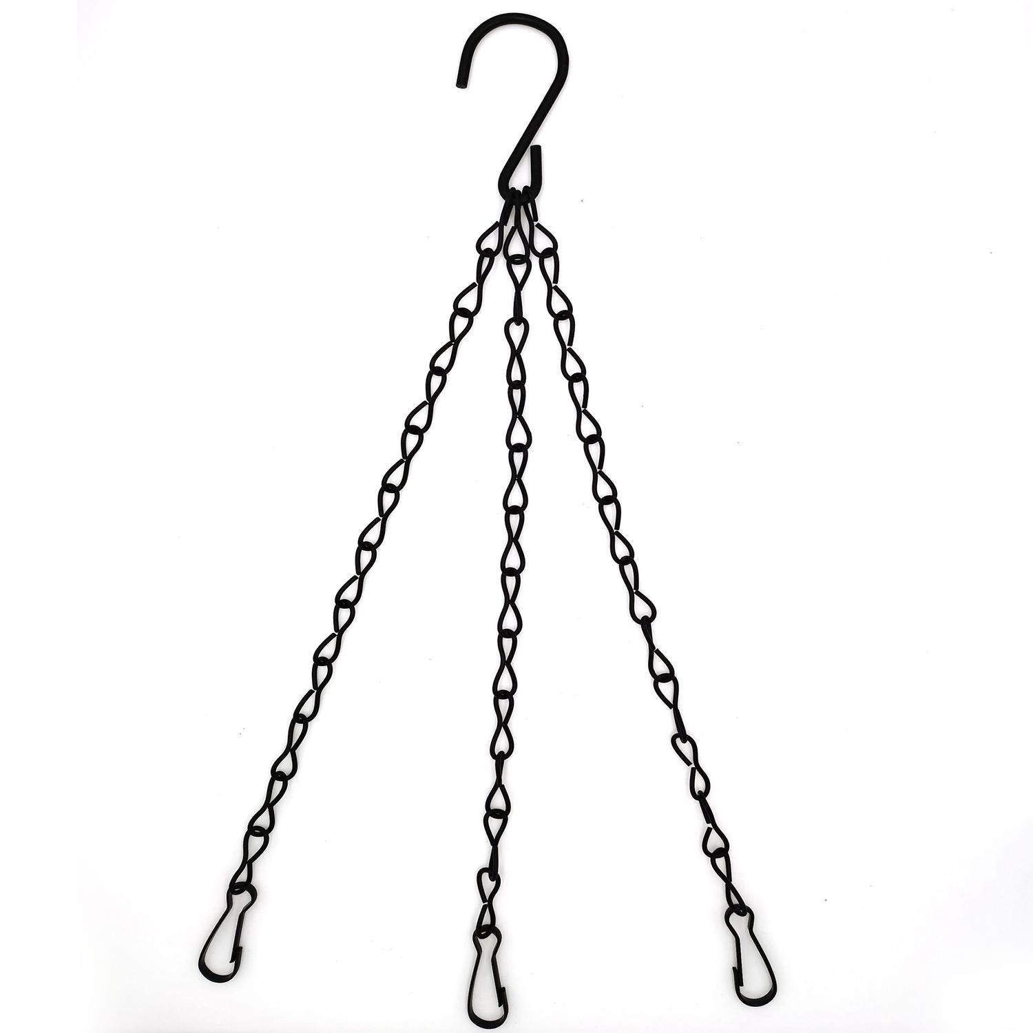 

40cm Hanging Basket Chain With 3 Hooks Bonsai Hydroponic Plants Plant Grow Basin Home Garden Decor Flower Plant Pot Hanger Chain