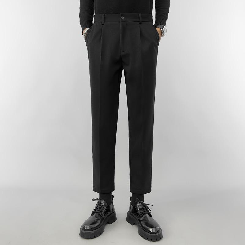 Spring and Autumn New Harlan Nine-point Men's Pants Drape Suit Pants Men's Casual Straight Pants Boys Trend