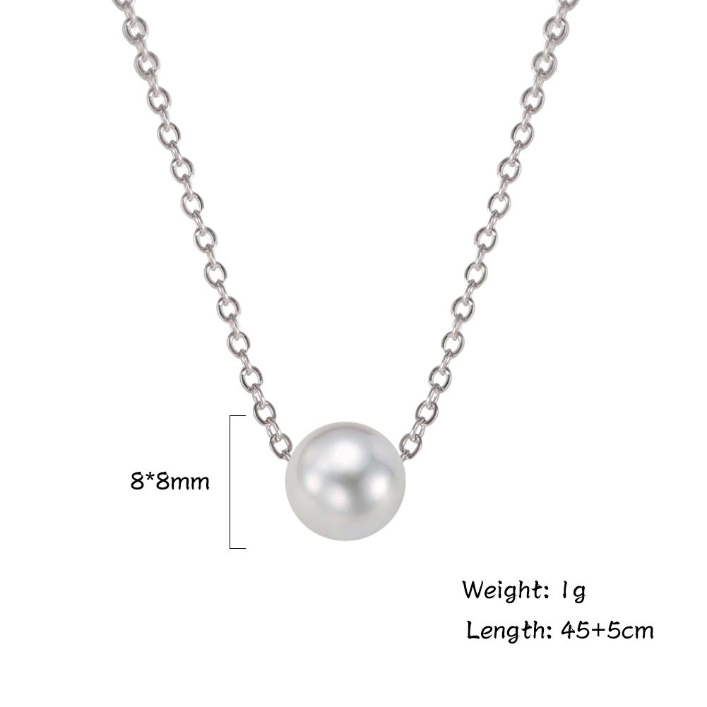 

Luxury Pearl Pendants Necklace for Women Stainless Steel Choker Necklaces Fashion Bohemian Jewelry Gifts 45-50 cm