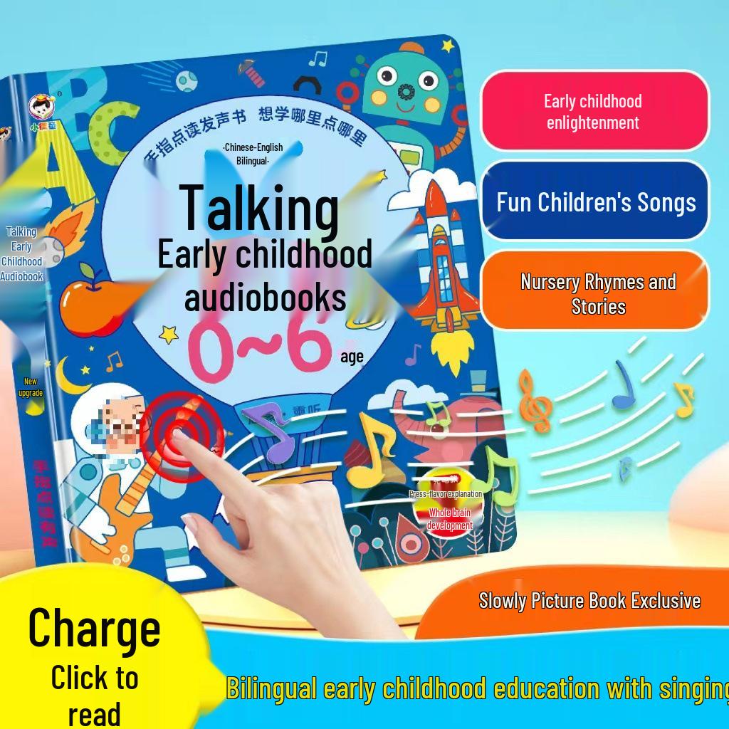 Bilingual Audio Book Learning Toy: Interactive Early Education Machine for Children
