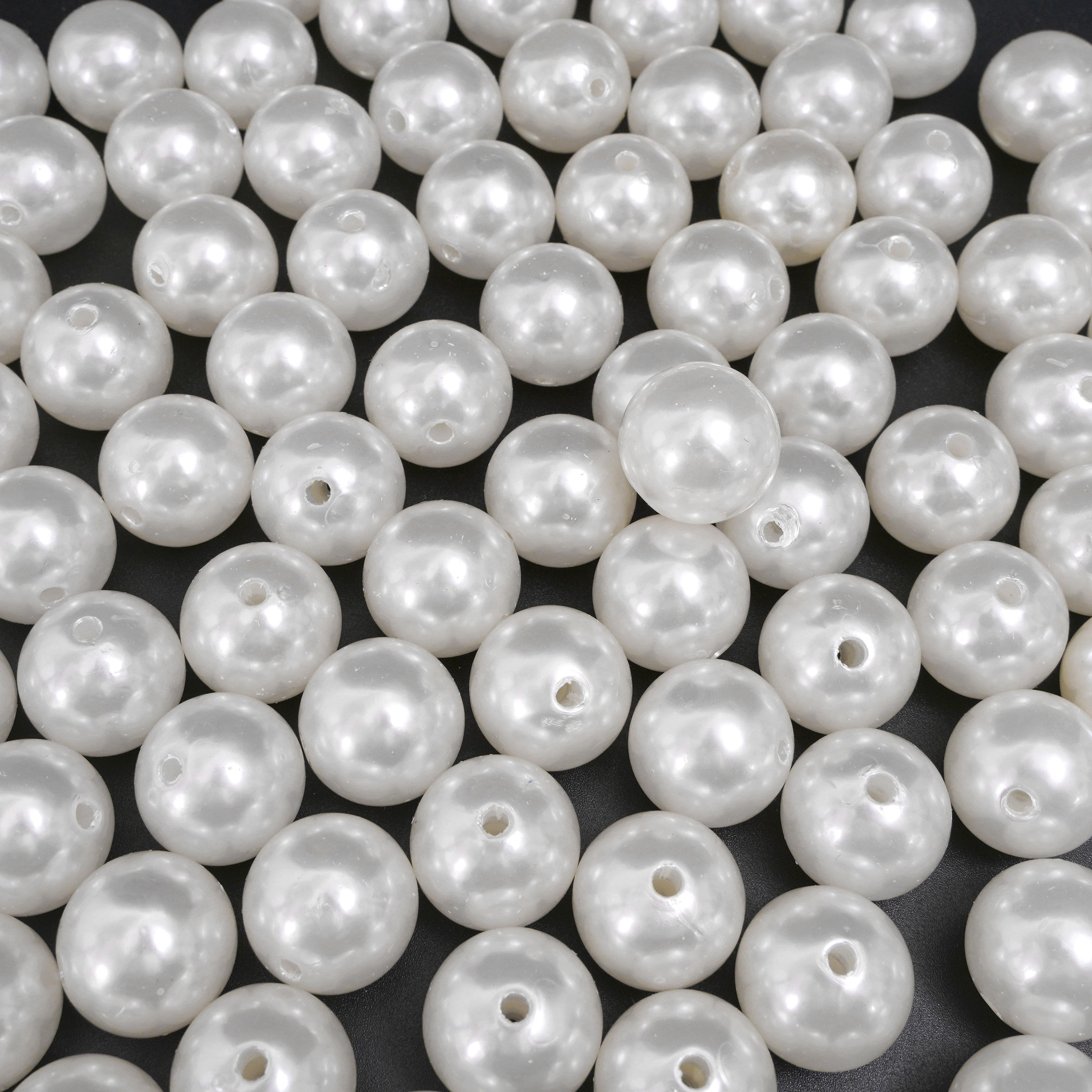 

Високоглянцевий АБС Перламутровий Водяний Млин Круглий Прямий Отвір Розсипані Намистини DIY Браслет Намисто Виготовлення Ювелірних Виробів Шиття Рукоділля Декорація 22mm 5pcs білий