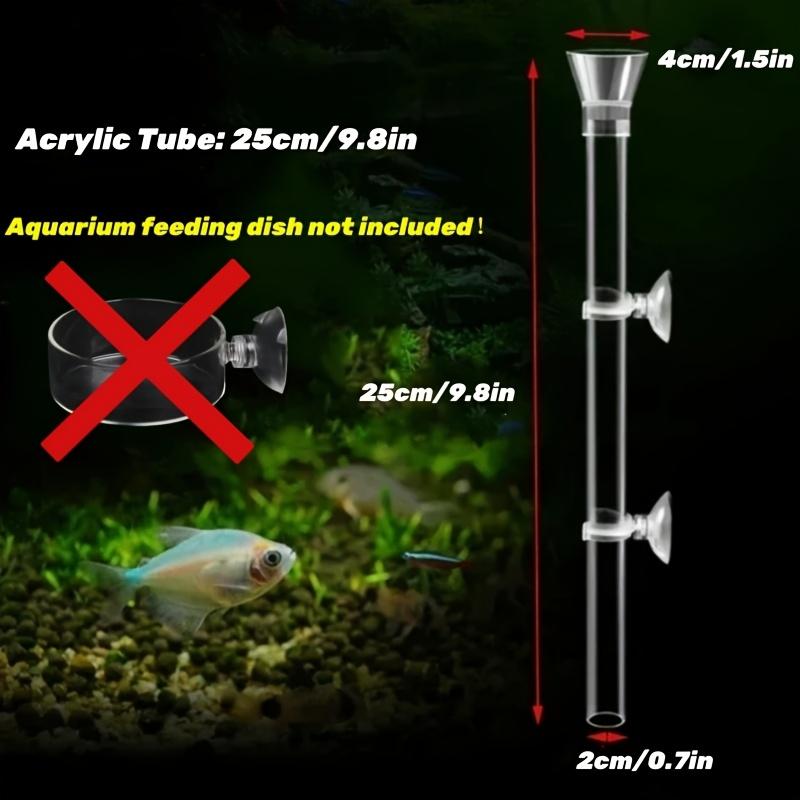 1pc Acrylique Aquarium Tube et Plat d'Alimentation pour Crevettes, Transparent Aquarium Tube d'Alimentation pour Crevettes Plateau Bol d'Alimentation pour Crevettes Escargots