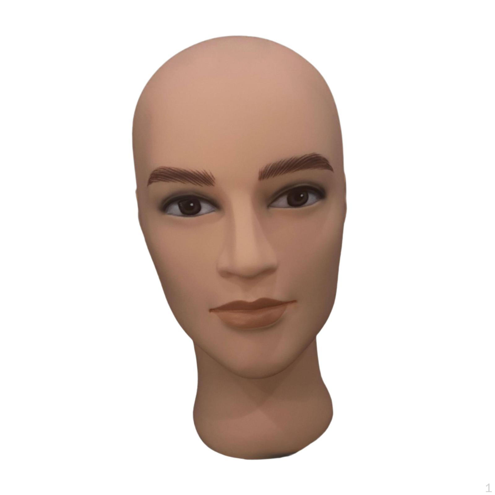 

Мужской лысый манекен голова шляпа дисплей стенд профессиональный гладкий многофункциональный парик 02