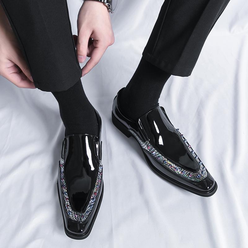 

Men s shoes foreign trade British style pointed Chelsea leather shoes fashion men s casual leather shoes trend business leather shoes 45 чёрный