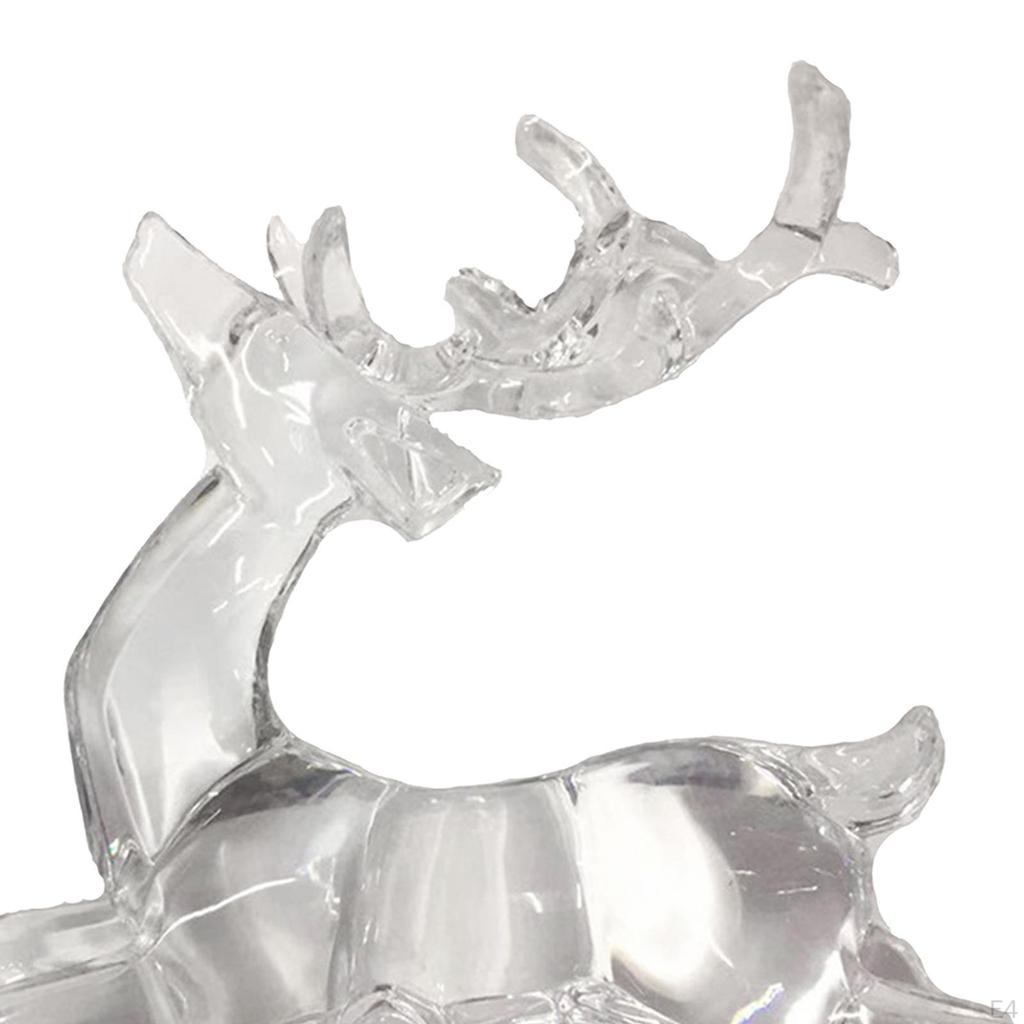 Deer Statue Decor Animal Sculpture Acrylic Accessories Creative Desktop Ornament Reindeer Figurine