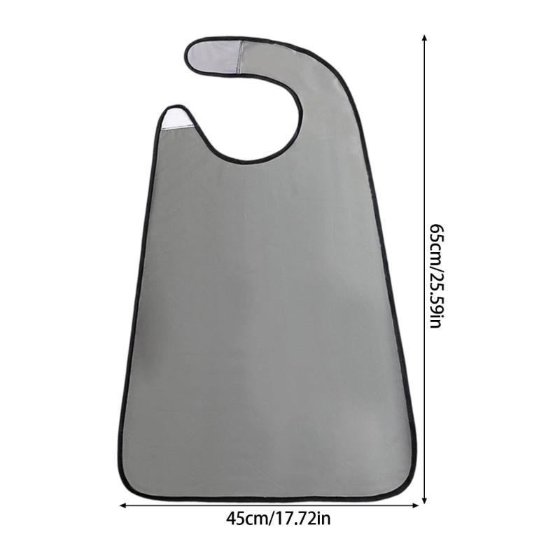 Waterproofing Adult Dining Bib Scarf for Elderly Comfortable Reusable Clothing Protector Fashionable