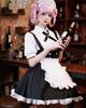 Milky Time Yofukashi No Uta Nanakusa Nazuna Cosplay Halloween Costume, Short Sleeve Maid Dress (L)