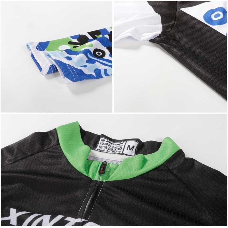 Léto s krátkým rukávem Jízda na kolo Cyklistické oblečení Set Muži Sportovní Dresy Obleky Oblečení na kolo Oblek Závodní Cyklistické Punčochové kalhoty