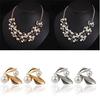 Pearls  Tree Leaves Necklace Earring  Elegant Ladies Luxury Jewelry Set