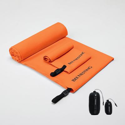 BeeNesting Bolsa de Almacenamiento de Microfibra Deportiva de Secado Rápido Para Juego de 2 Toalla, Toalla, Toalla, Ligera, Absorbente, Compacta, Incluida, Viaje, Natación,