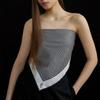 Avvina Pelle Houndstooth Silk Scarf 90   Black