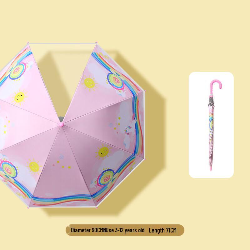 Nanjiao Cartoon Kids' Manual Long Handle Umbrella with Skylight