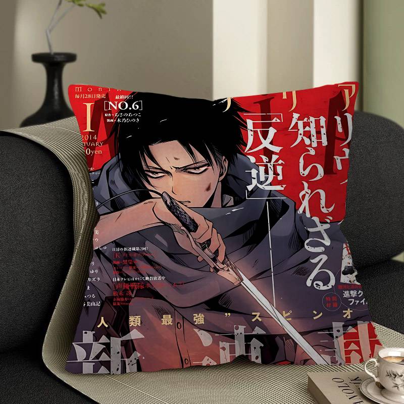 

A-Атака Титанов Аниме Подушка Подарок Украшение Дома Офиса Спальни Дивана Чехол Наволочка 45x45 12x12Inch
