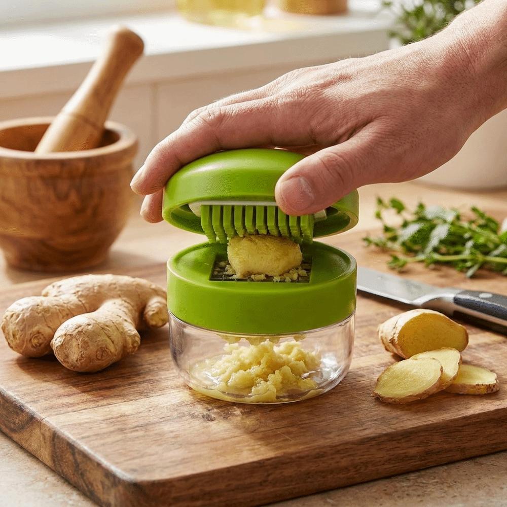 Manual Garlic Crusher Stainless Steel Garlic Chopper Multi-functional Ginger Masher  Restaurant Use