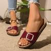 Fashion Women Summer Cork Slippers 2025 New Outdoor Comfortable Shoes Fashion Beach Leather Women Sandals Slide Women