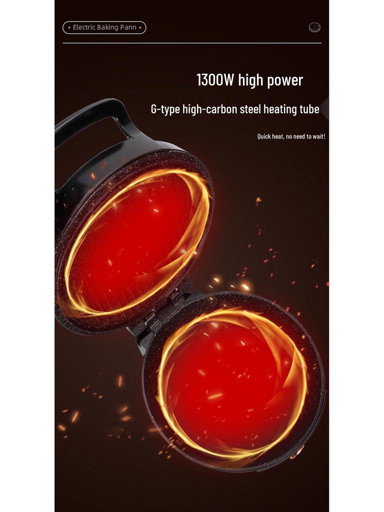 Electric Double-Sided Non-Stick Griddle for Eggs, BBQ, and Pastry