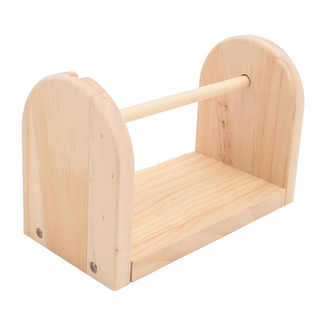 Wooden Yarn Holder Single Rotating Yarn Storage Horizontal Crochet Yarn Ball Holder for Hat Sweater