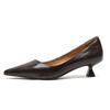Four colors optional~ autumn sheepskin high heels women's pointed commuting OL work shoes light mouth wine glass and high heels