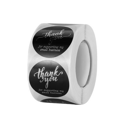 500Pcs/Roll Stickers Thank You Gift Packaging Vinyl Decal Self Adhesive Labels