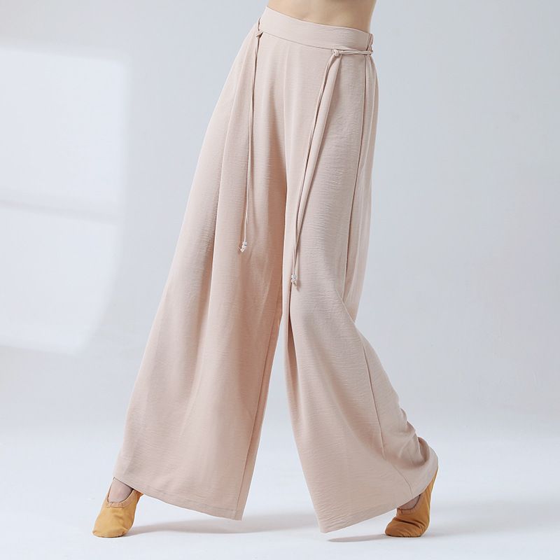 Women's Classical Loose Straight Wide-Leg Dance Pants | Daily Practice Flared Body Training Costume for Modern Dance