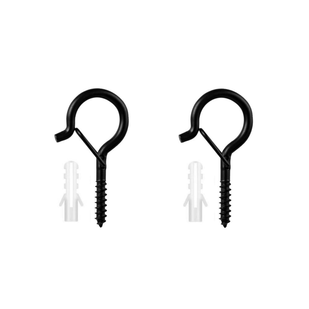 

40PCS Sheep Eye Hook with Safety Buckle Q-type Screw Hook for Hanging Outdoor String Lights Ceiling Storage Pegboard Accessories