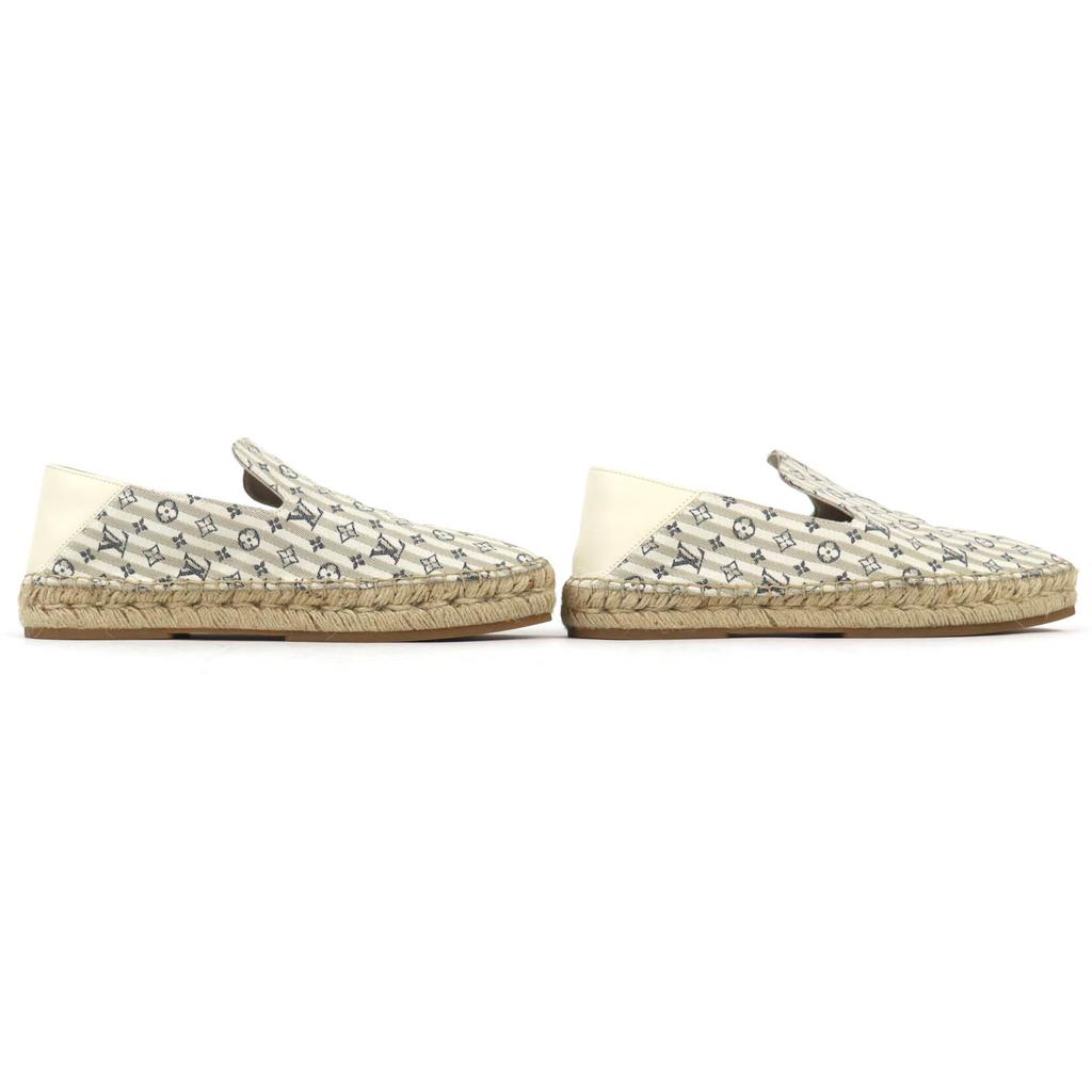 Excellent LOUIS VUITTON Monogram Espadrille Slip-on Flat Shoes Sandals 5.5 Used
