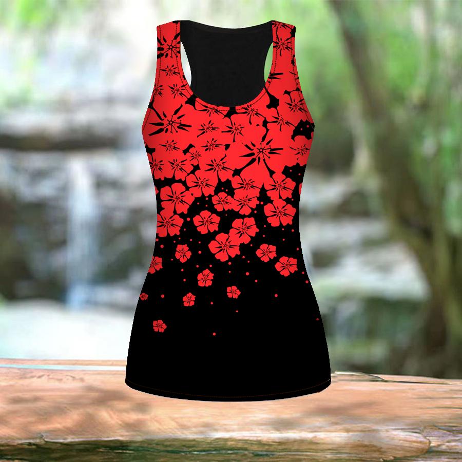 3D Φλοράλ Μοτίβο Γυναικεία Αθλητικά Τοπ Γιόγκα Γυμναστηρίου με Μοτίβο Καλοκαιρινά Αθλητικά Μπλουζάκια Αμάνικα Μεγάλα Μεγέθη