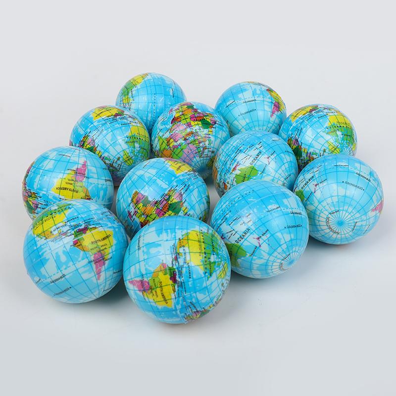 12pcs Earth Squeeze Toys Soft Foam Ball For Kids Birthday Party Favors Pinata Filler School Prize Stress Relief Christmas Gift