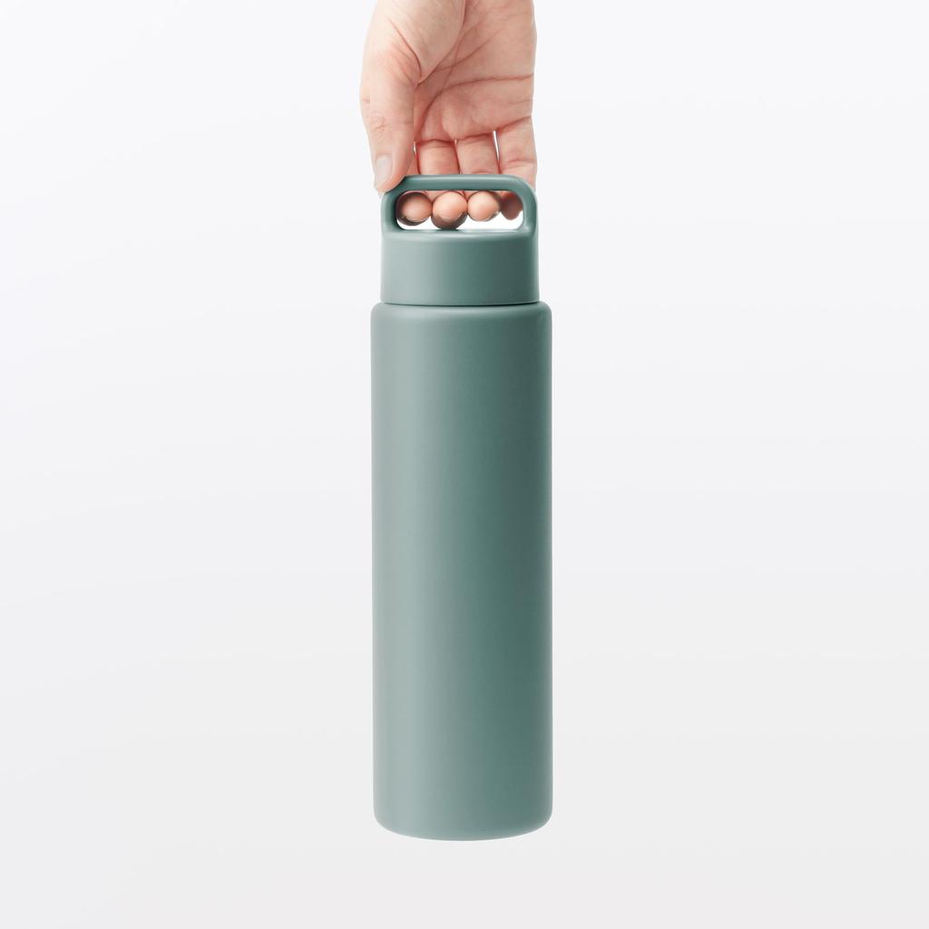 MUJI Vacuum Insulated Handle Smoky 23112666 Bottle, Type, 750mL, Green,
