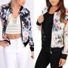 Stylish Women's Casual Floral Long Sleeve Baseball Jacket Coat For Everyday Wear