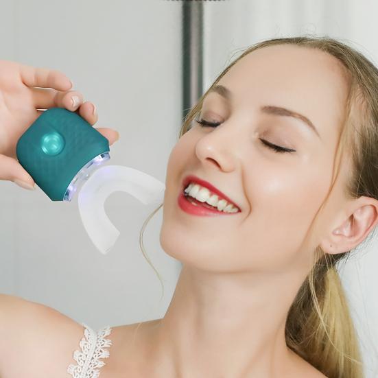 Adults U-Shaped Electric Toothbrush 3 Modes Adjustable Full Coverage Silicone Brush Heads IPX7 Waterproof