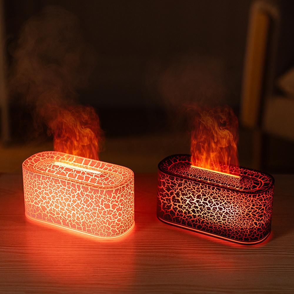 Aromatherapy Diffuser with Flame Effect, Essential Oil Diffuser And Cool Mist Humidifier, Silent Humidifier for Home And Bedroom