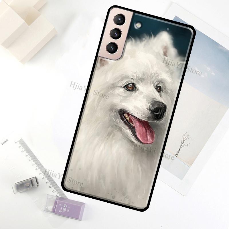 Japanese Spitz Dog Case For Samsung Galaxy S23 Ultra Note 20 10 S9 S10 Plus S20 S21 FE S22 Ultra Phone Cover