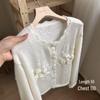 Sister Xiao Wen - W1137 Spring/Summer Crochet Knit Cardigan: Soft, Fluffy, Versatile Sweater for a Youthful Look