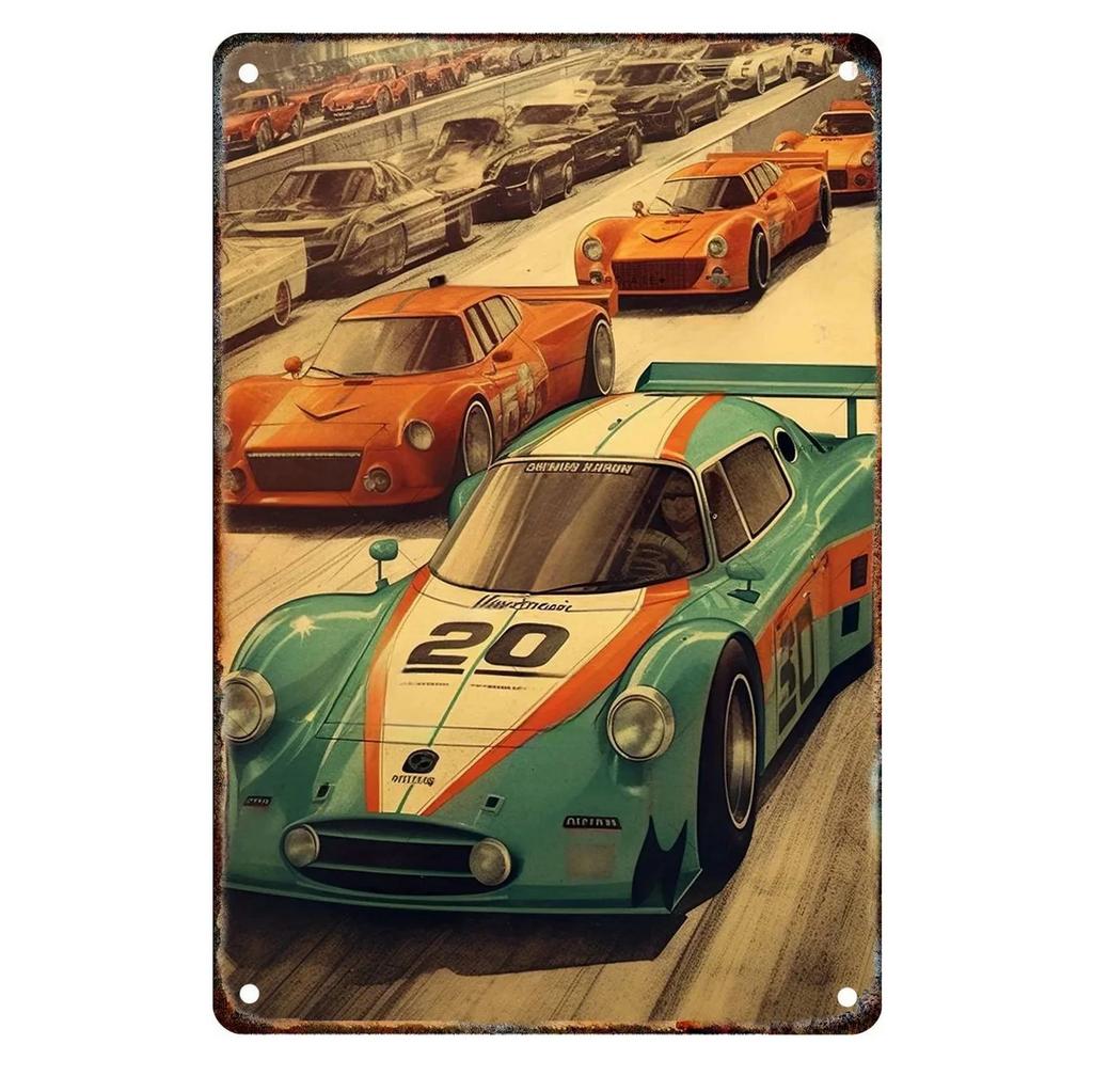 Vintage Metal Tin Signs Classic Car Wall Posters Plate Wall Decor for Home Garden Bars Man Cave Cafe Clubs Retro Posters Plaque