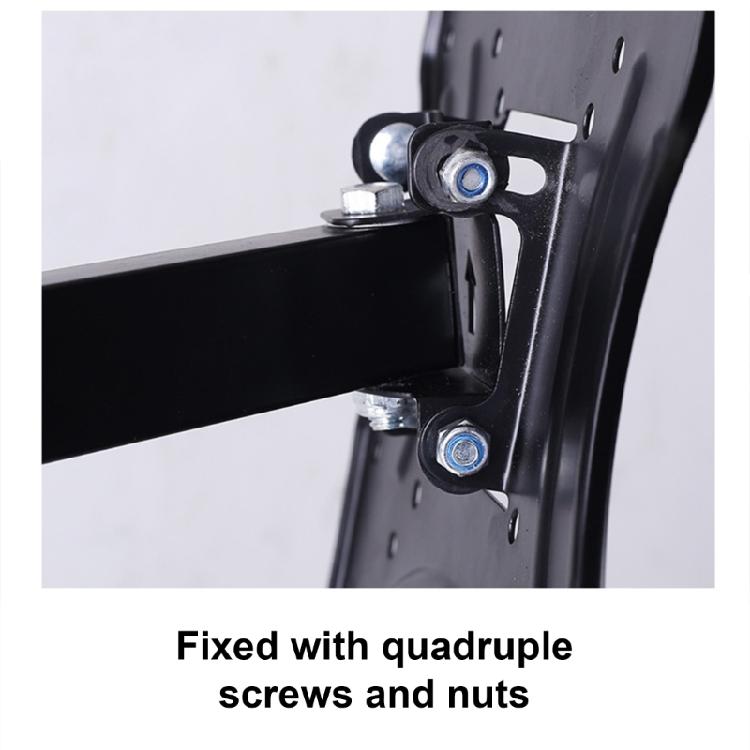 Heavy Duty Steel TV Wall Mount Holder with Adjustable Arm Tilt and Adjust for 26-55inch Flat Panel Displays Black