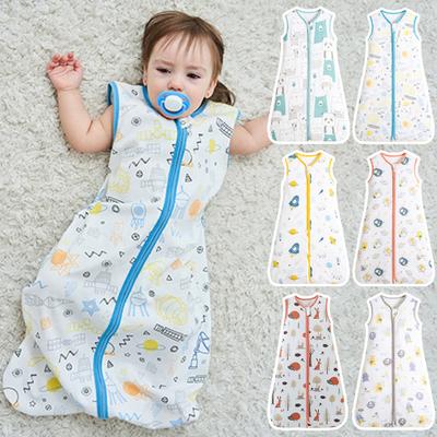 Baby Sleep Sack 6-24 Months Organic Cotton Wearable Blanket Sleeveless Design TOG 0.5 Dual Zipper Toddler Sleeping Bag Lightweight Sleep Sacks for