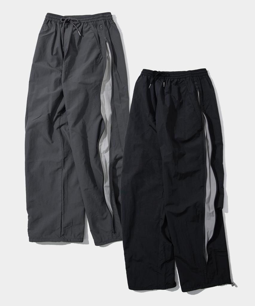 BLACK MOMENT Utility Dart Nylon Side Zip Elastic Pants